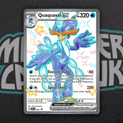 Quaquaval EX SVP084 Black Star Promo Scarlet & Violet Holo Pokemon Card - Image 1