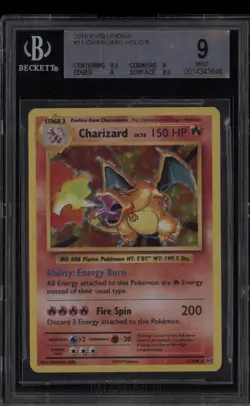 Charizard 2016 Pokemon XY Evolutions Holo 11/108 BGS 9 - Image 1