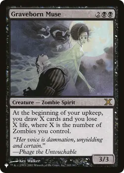 MTG Magic the Gathering Graveborn Muse - The List Reprints (145/383) NM - Image 1