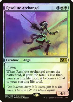 MTG - Resolute Archangel - Foil Promo - M15 - Magic the Gathering - Image 1