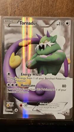 Pokemon TCG Tornadus 98/98 Emerging Powers Ultra Rare Full Art Holo 110 HP 2011 - Image 1