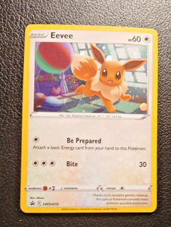 Pokemon TCG, Eevee #SWSH212 English Black Star Promo Cosmos Holo NM - Image 2