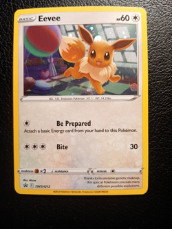 Pokemon TCG, Eevee #SWSH212 English Black Star Promo Cosmos Holo NM - Image 3