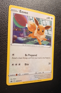 Pokemon TCG, Eevee #SWSH212 English Black Star Promo Cosmos Holo NM - Image 4