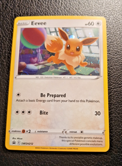 Pokemon TCG, Eevee #SWSH212 English Black Star Promo Cosmos Holo NM - Image 5