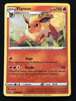 Flareon Pokemon TCG Black Star Promo SWSH: Sword & Shield SWSH041 NM - Image 1