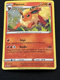 Flareon Pokemon TCG Black Star Promo SWSH: Sword & Shield SWSH041 NM - Image 2