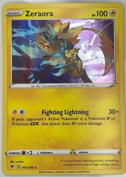 Pokemon TCG Zeraora Vivid Voltage 061/185 Holo Rare English 2020 NM - Image 1
