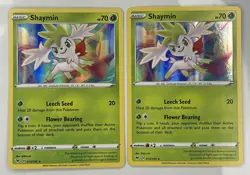 (2) Pokemon TCG Shaymin Vivid Voltage 015/185 Holo Foil Rare English 2020 NM - Image 1