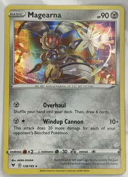 Pokemon TCG Magearna Vivid Voltage 128/185 Holo Rare English 2020 NM - Image 1