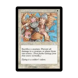 WOTC MtG Urza's Legacy Martyr's Cause (U) (Foil) EX - Image 1