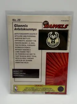 2023-24 Panini Nba Hoops Premium Stock - Retro Net Marvels Giannis Antetokounmpo - Image 2