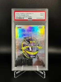 Lewis Hamilton 2024 Topps Chrome F1 #HC-6 Helmet Collection PSA 9 - Image 1