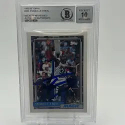 1992 Topps #362 Shaquille O'Neal RC Autograph Gem Mint BAS Beckett 10 Auto - Image 1