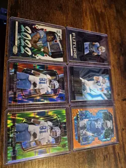 Panini Football Card Lot Detroit Lions 10 Cards Prizm Select Mosaic Optic - Image 1