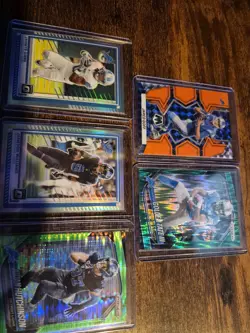 Panini Football Card Lot Detroit Lions 10 Cards Prizm Select Mosaic Optic - Image 2