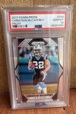 2017 Panini Prizm Silver Christian McCaffrey #249 PSA 10 - Image 1