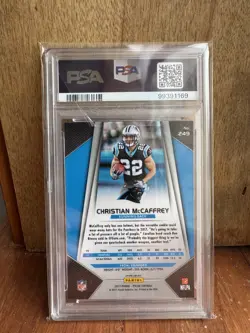 2017 Panini Prizm Silver Christian McCaffrey #249 PSA 10 - Image 2