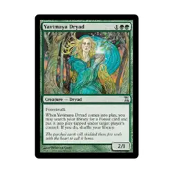 WOTC MtG Time Spiral Yavimaya Dryad (U) (Foil) EX - Image 1
