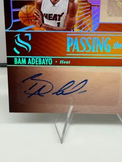 2024-25 Panini Silhouette Passing the Torch Bosh/Adebayo Dual Auto /10 Heat - Image 4