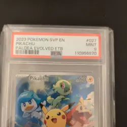 Pokemon Psa 9 Pikachu Paldea Evolved Etb Promo - Image 2