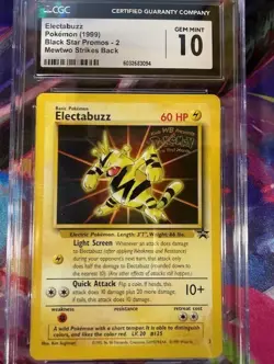 Electabuzz Movie Promo #2 Black Star Promo CGC Graded GEM MINT 10 - Image 1