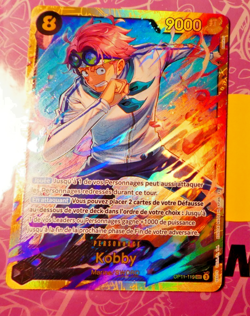 One Piece Card Game Carte Holo Kobby OP11-119 SEC FR Mint - Image 1