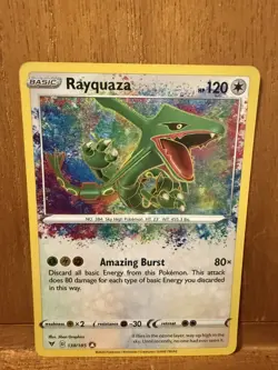 Pokemon Card TCG - Rayquaza 138/185 Amazing Rare Vivid Voltage Near Mint - Image 1