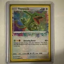 Pokemon Vivid Voltage Rayquaza Card 138/185 Game Artwork - Image 1