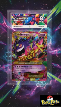 M Gengar EX 121/119 Holo Card XY Phantom Forces Ace Grading 8 - Image 1