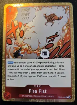 Fire Fist OP15-020 Foil Rare Adventure On Kami's Island One Piece Card Game - Image 1