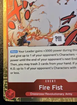 Fire Fist OP15-020 Foil Rare Adventure On Kami's Island One Piece Card Game - Image 4