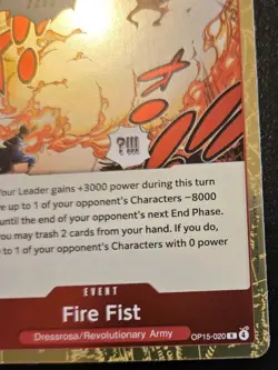 Fire Fist OP15-020 Foil Rare Adventure On Kami's Island One Piece Card Game - Image 5