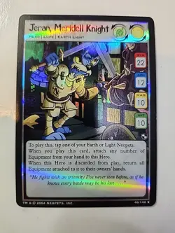Jeran Meridell Knight 46/140 Neopets TCG Card 2004 - Image 1