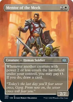 Mentor of the Meek (Borderless) -Foil Light Play MTG Double Masters 2022 - Image 1