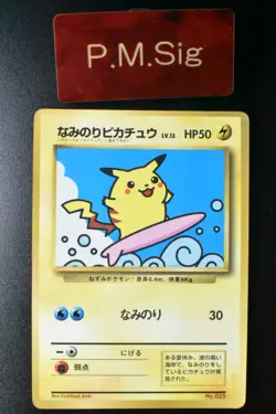 Surfing Pikachu No. 025 CoroCoro Comics Promo 1997 Glossy Japanese Pokemon Card - Image 1