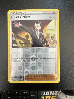 Pokemon Boss's Orders 154/192 Regional Championships STAFF Promo Rev Holo NM!! - Image 1