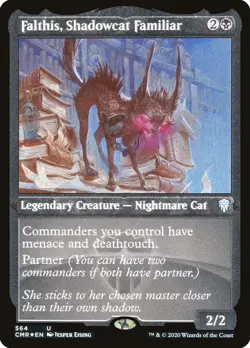 1x Falthis, Shadowcat Familiar *FOIL ETCHED* - NM - See Pic for Set - mtg - Image 1