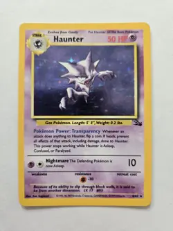 Pokemon Haunter Holo Rare Fossil Set 1999 6/62 Lightly Played - Image 1