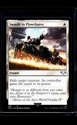 2022 MTG Magic The Gathering 40K Warhammeer 40,000 #90 Swords to Plowshares - Image 1