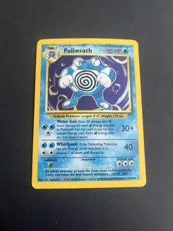 Pokemon TCG Poliwrath Base Set 13/102 Holo 1999-2000 Wizards Base Set Copyright - Image 1