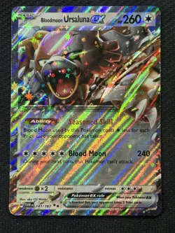 Pokemon Bloodmoon Ursaluna ex 141/167 Twilight Masquerade Double Rare Holo 260HP - Image 1