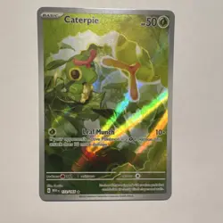 Pokemon Caterpie 172/165 Sv Scarlet & Violet 151 Illustration Rare Holo 50 HP - Image 1