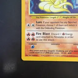 Pokemon Vintage Holo Ninetales Base Set WotC 1999 - Image 5