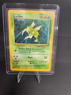 1999 Pokemon Base Set Scyther Holo 10/64 WOTC Vintage Rare Foil - Image 2