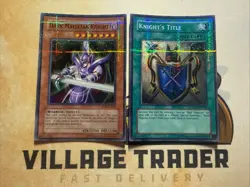 Dark Magician Knight ROD-EN001 & Knight’s Title ROD- EN002 - Promo - Yugioh NM - Image 1
