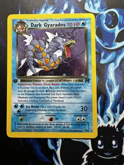 Dark Gyarados 8/82 1st Edition Team Rocket Holo Pokemon Card - Image 1
