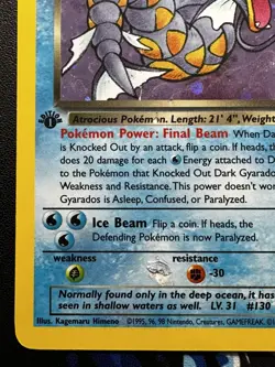 Dark Gyarados 8/82 1st Edition Team Rocket Holo Pokemon Card - Image 5