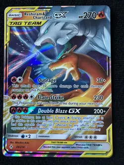 Reshiram & Charizard GX 20/214 - NM 2019 World Championships - Pokemon TCG Card - Image 1