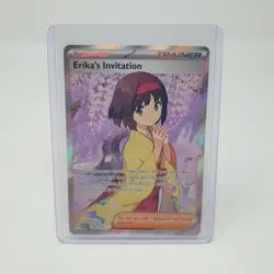 Erika's Invitation 196/165 151 Pokemon TCG Card Full Art Rare Holo Trainer ENG - Image 3
